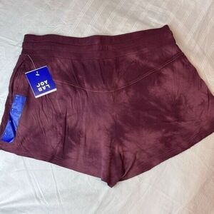 JoyLab Women's Lightweight French Terry Mid-Rise Berry Short Size Large